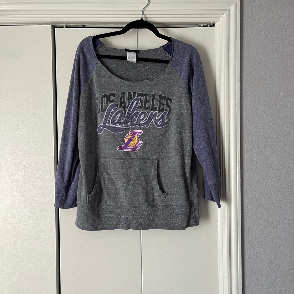 Los Angeles‎ Lakers 5th & Ocean Pullover Sweatshirt Pocket Womens XL